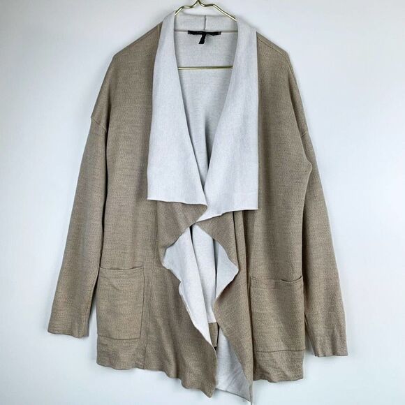 BCBGMAXAZRIA SZ L COMBO CYRA OPEN-FRONT CARDIGAN DEY4I685/B799 - Picture 1 of 6